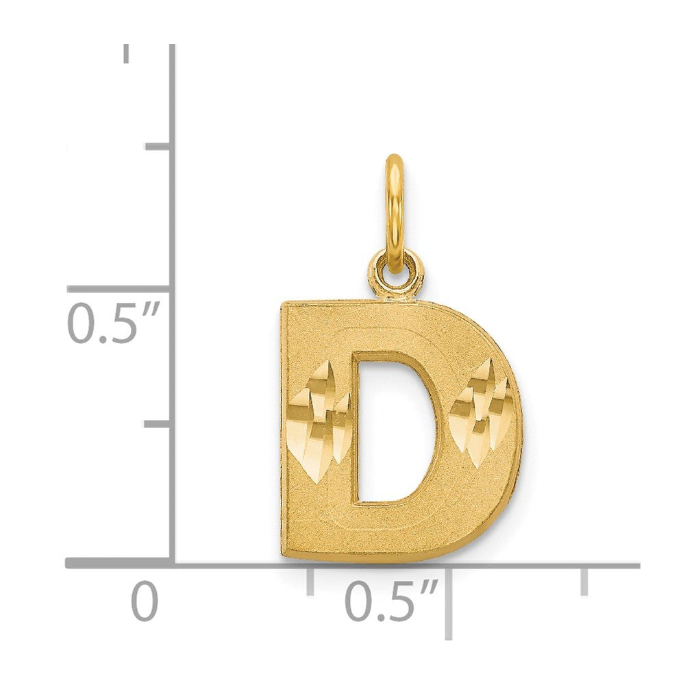 14k Letter D Initial Charm