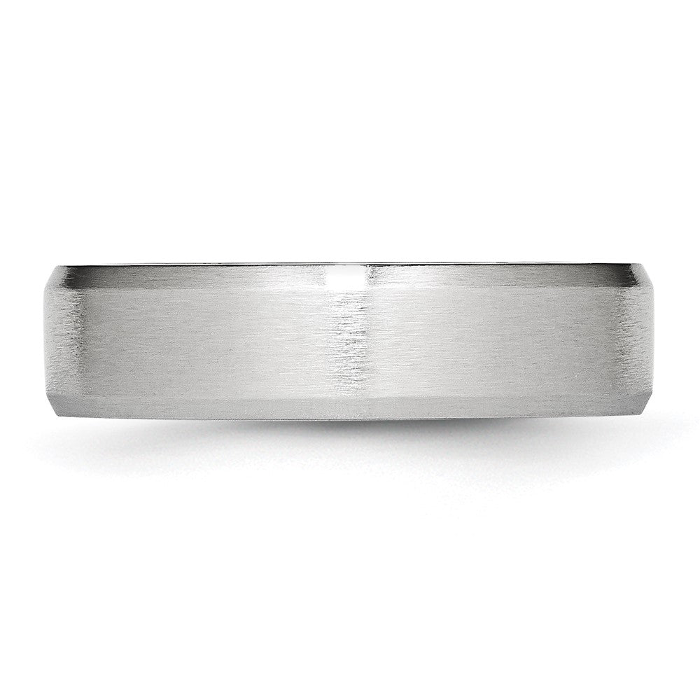 Chisel Cobalt Beveled Edge Satin 6mm Band