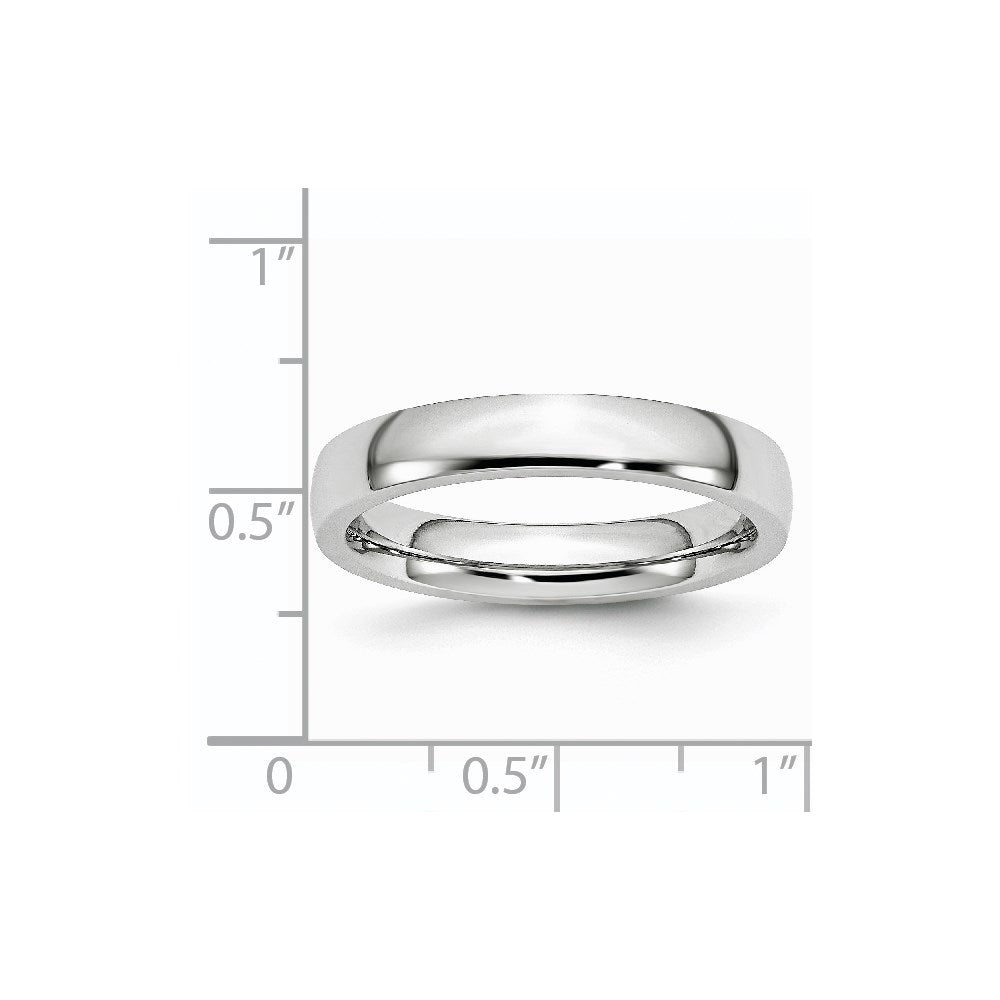 Chisel Cobalt Polished 4mm Half Round Band