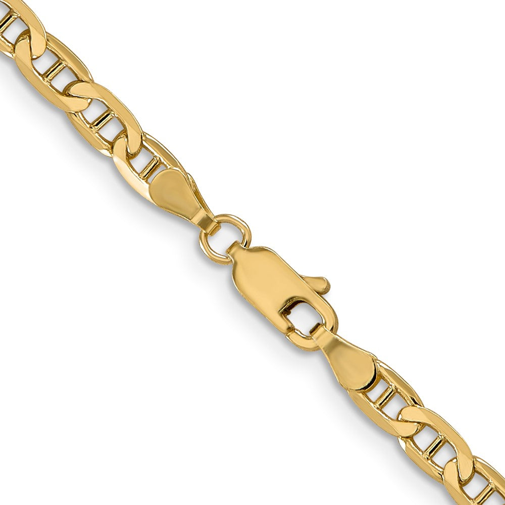 14K 18 inch 3.75mm Concave Anchor with Lobster Clasp Chain