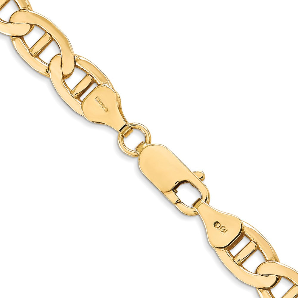 14K 26 inch 7mm Concave Anchor with Lobster Clasp Chain