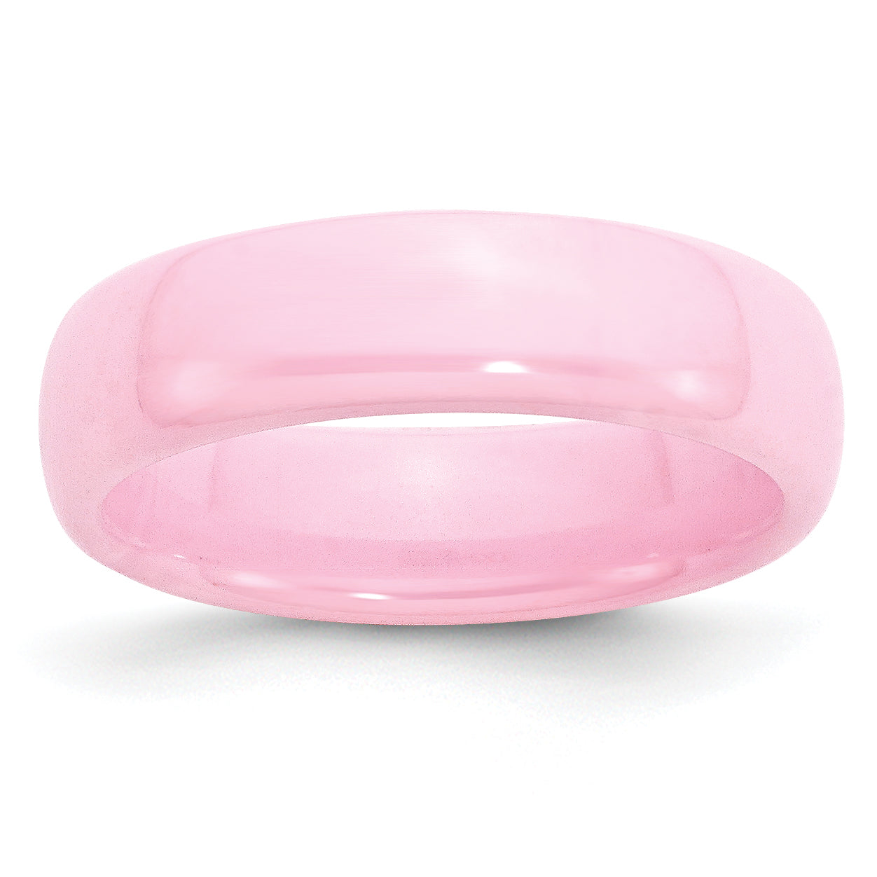 Ceramic Pink 6mm Polished Band CER34