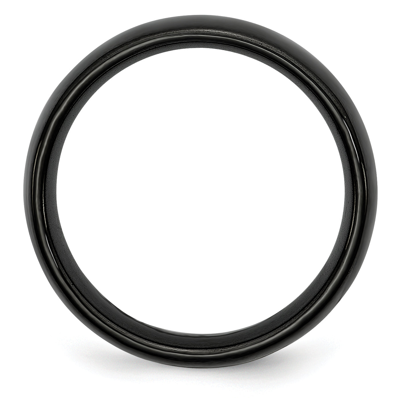 Black Ceramic 6mm Polished Band CER40