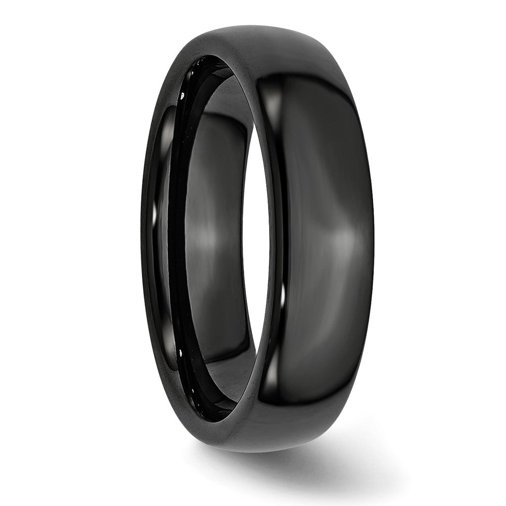 Chisel Black Ceramic 6mm Polished Band