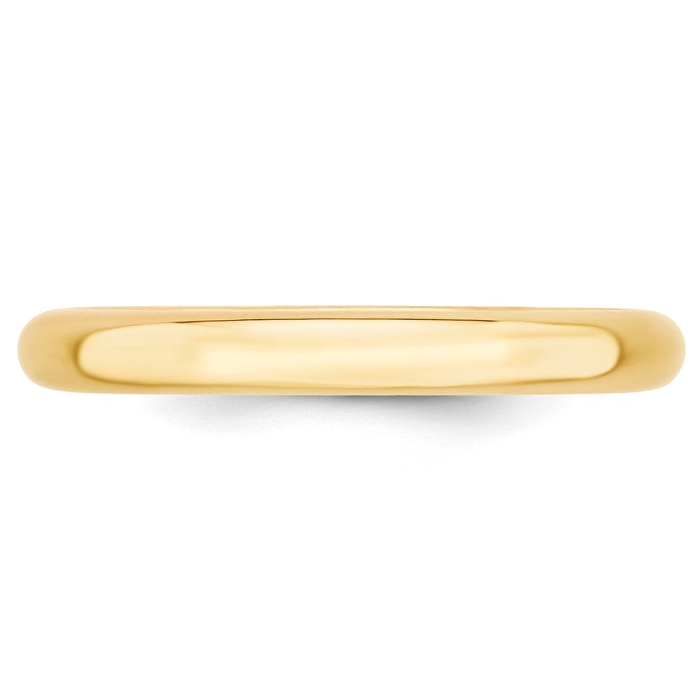 14k Yellow Gold 3mm Standard Weight Comfort Fit Wedding Band Size 10