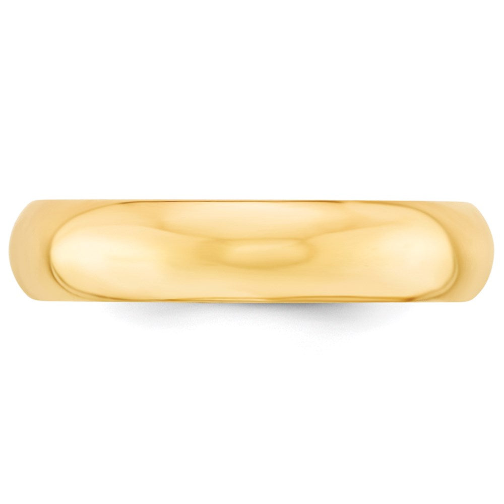 14k Yellow Gold 5mm Standard Weight Comfort Fit Wedding Band Size 8.5