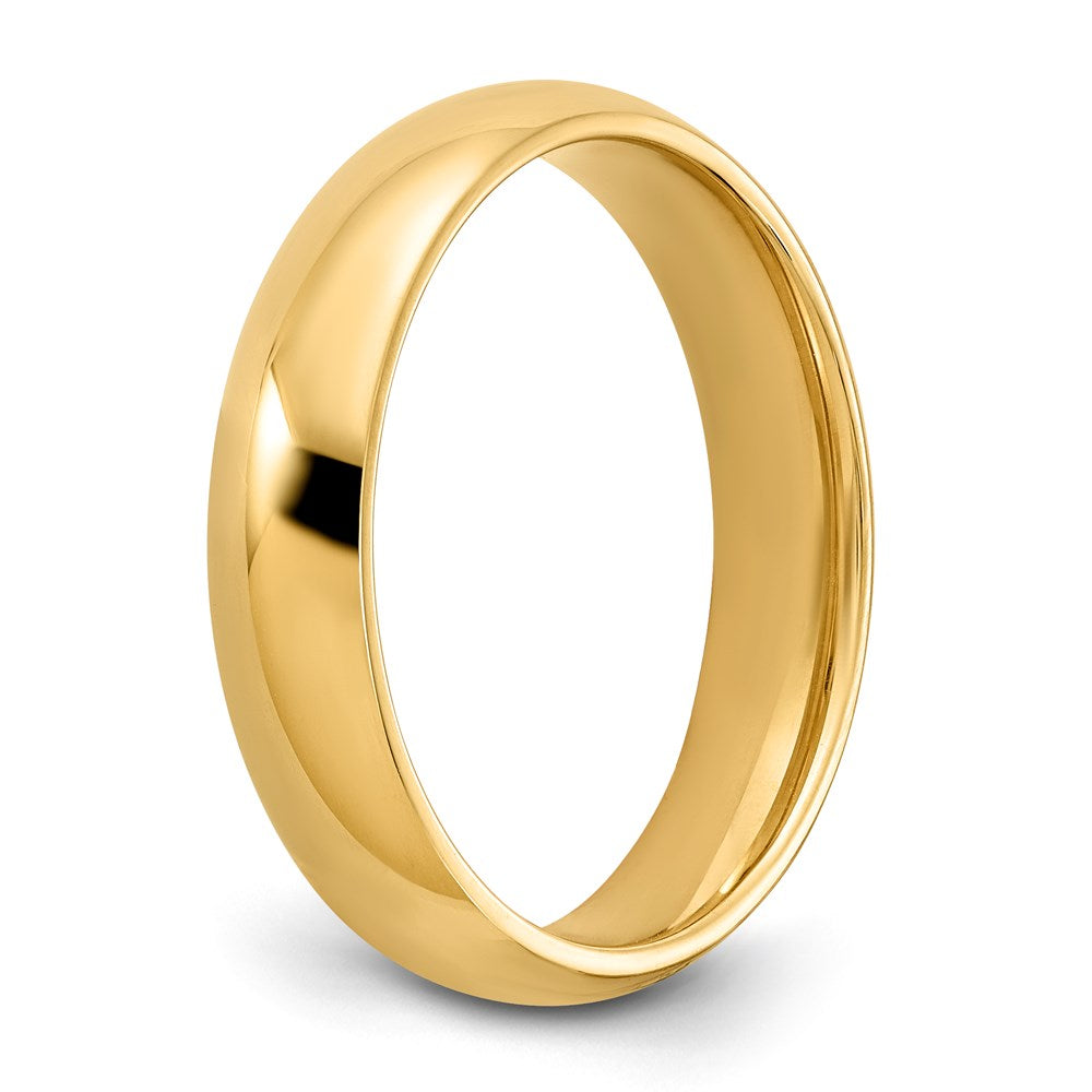 14k Yellow Gold 5mm Standard Weight Comfort Fit Wedding Band Size 12