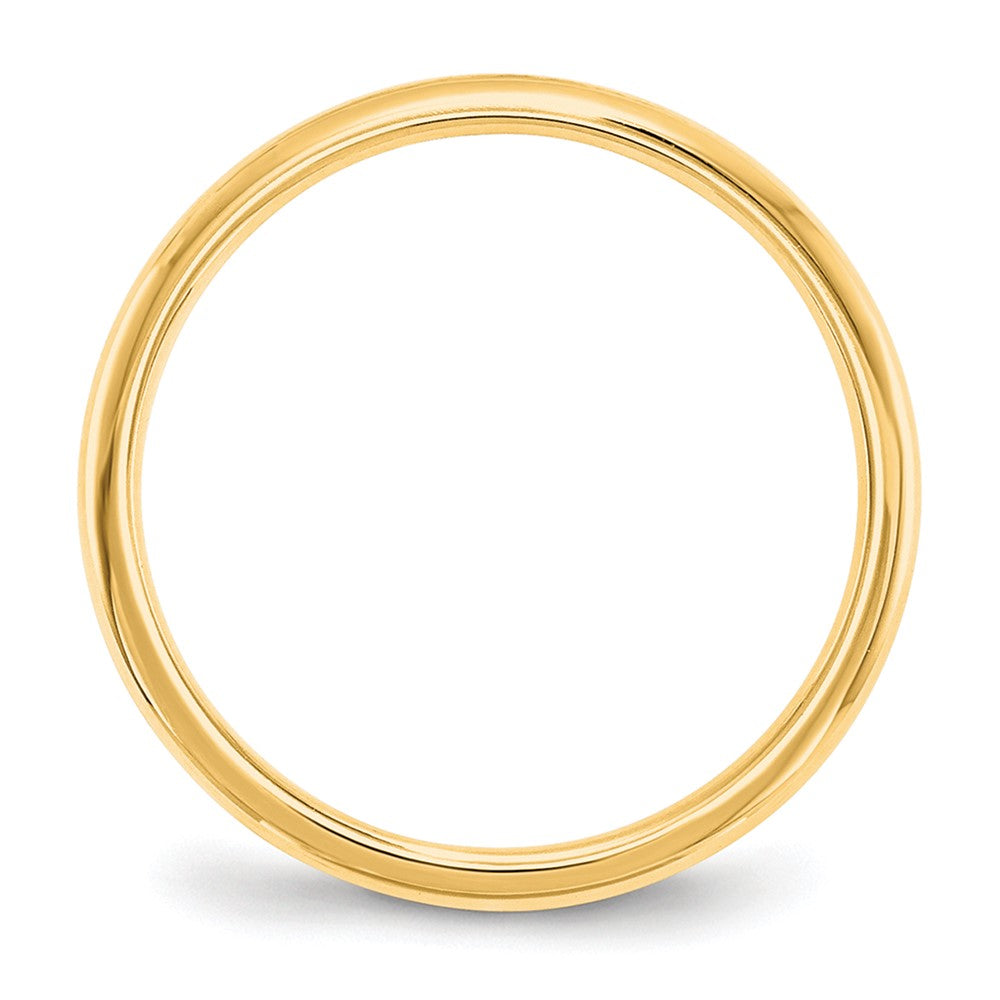 14k Yellow Gold 2mm Lightweight Comfort Fit Wedding Band Size 4