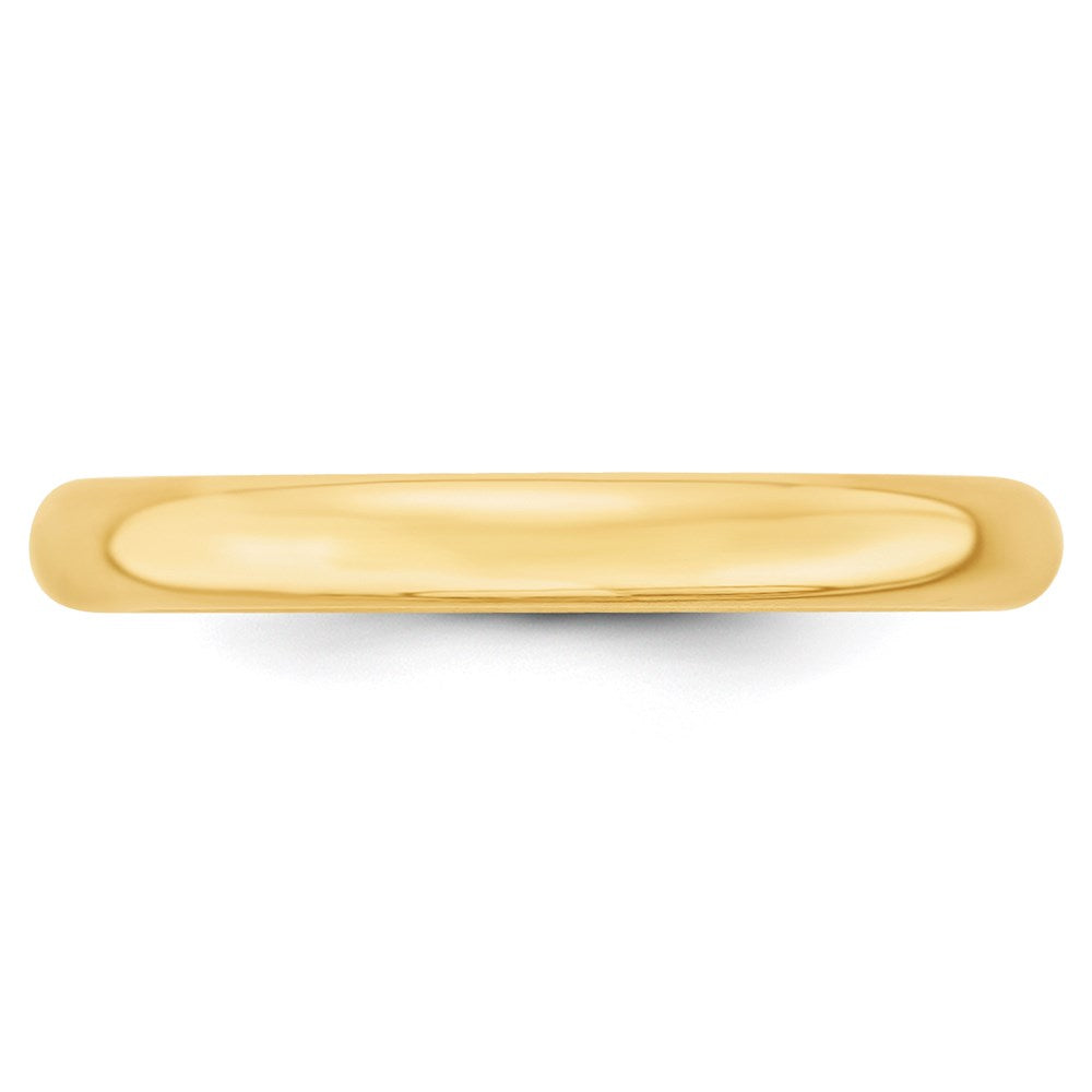 14k Yellow Gold 3mm Lightweight Comfort Fit Wedding Band Size 10