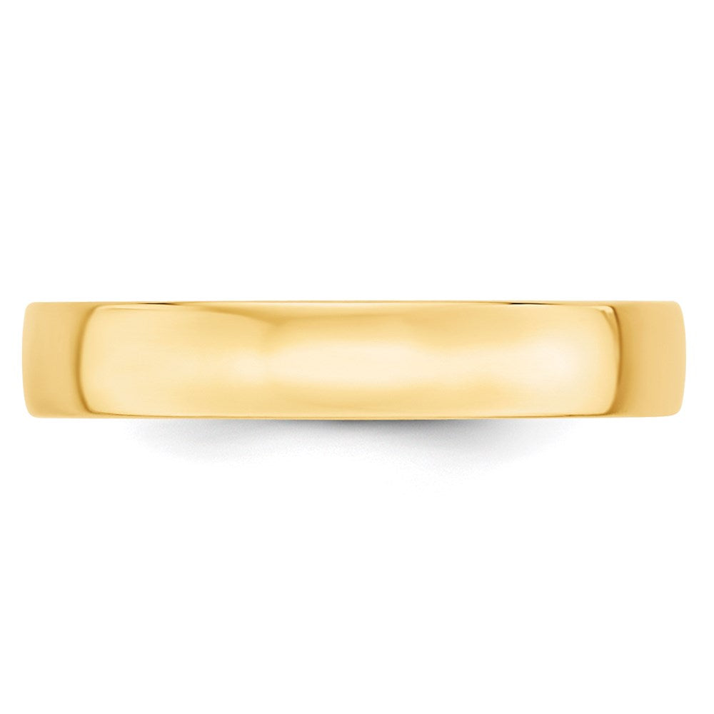 14k Yellow Gold 4mm Lightweight Comfort Fit Wedding Band Size 5