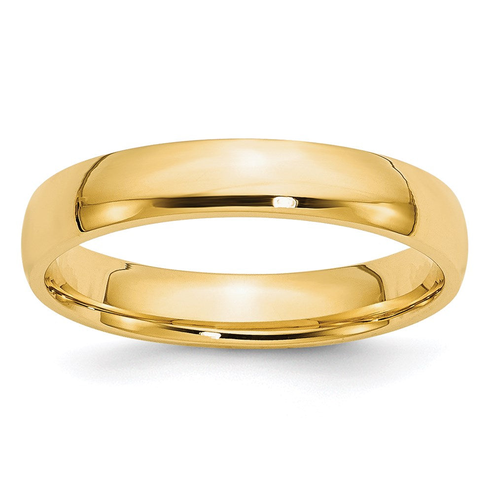 14k Yellow Gold 4mm Lightweight Comfort Fit Wedding Band Size 4.5