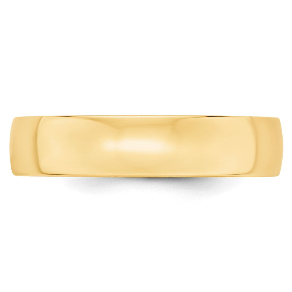 14k Yellow Gold 5mm Lightweight Comfort Fit Wedding Band Size 10