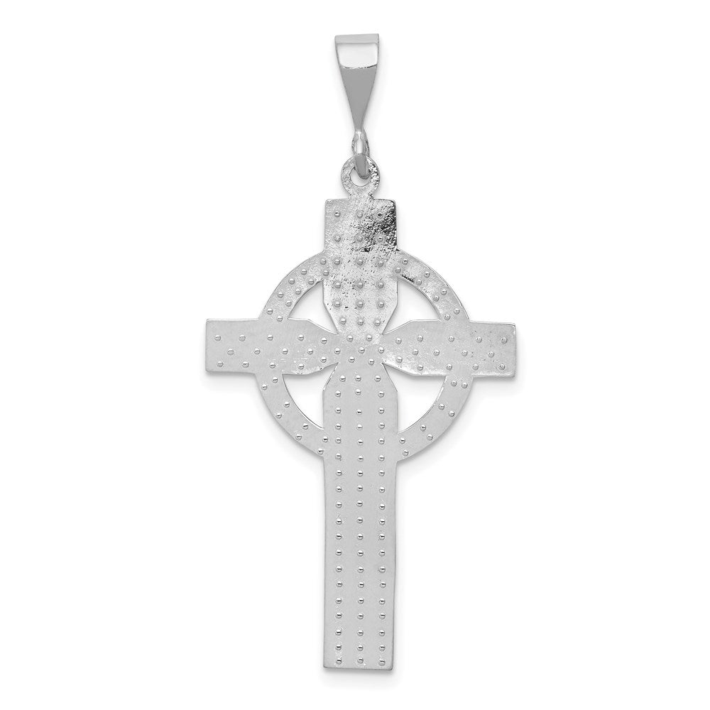 14k White Gold Celtic Cross Charm