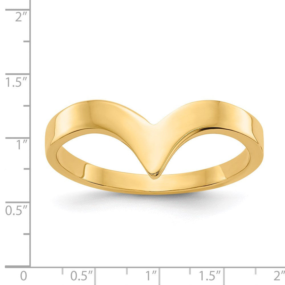 14k Polished Chevron Ring