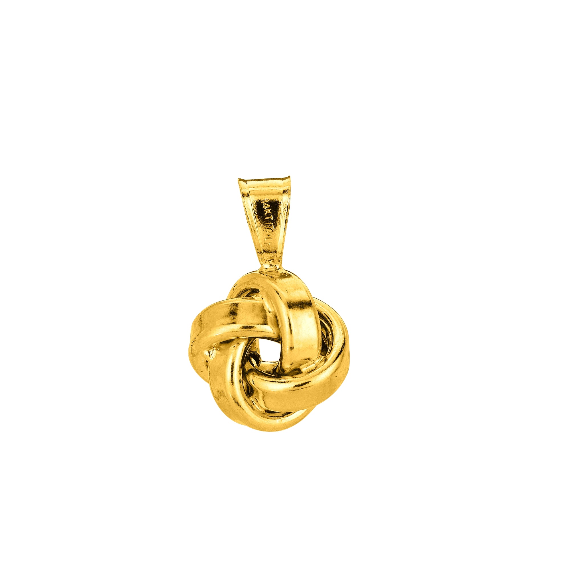 14K Yellow Gold 18" Small Love Knot Necklace