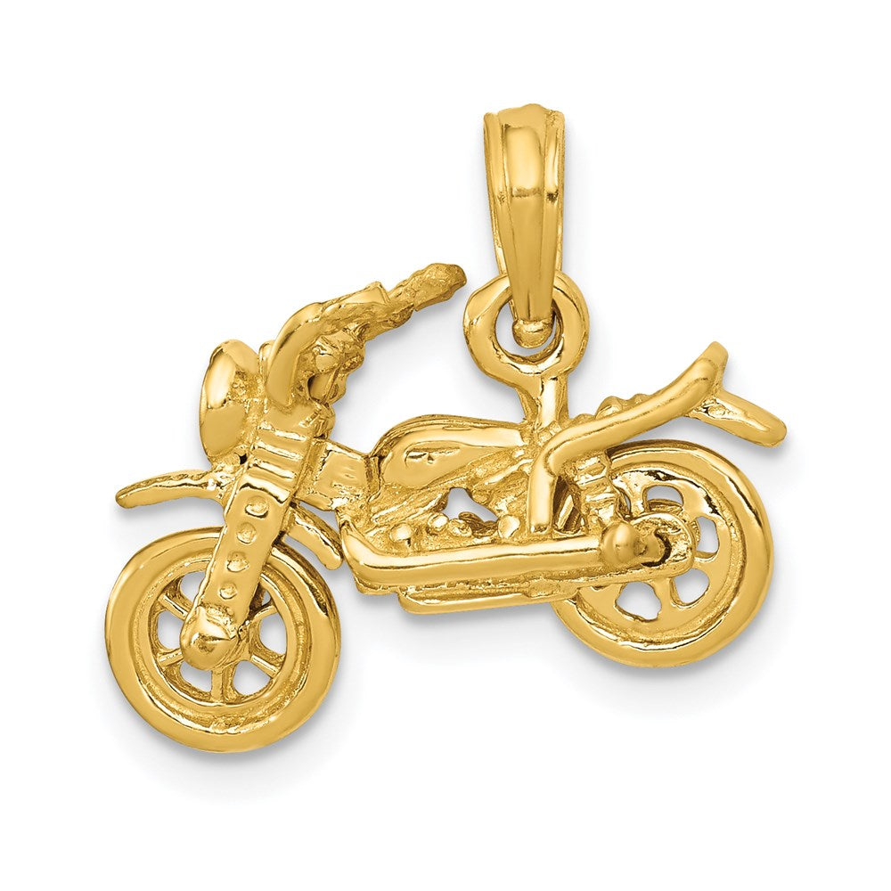 14k 3-D Moveable Motorcycle Pendant