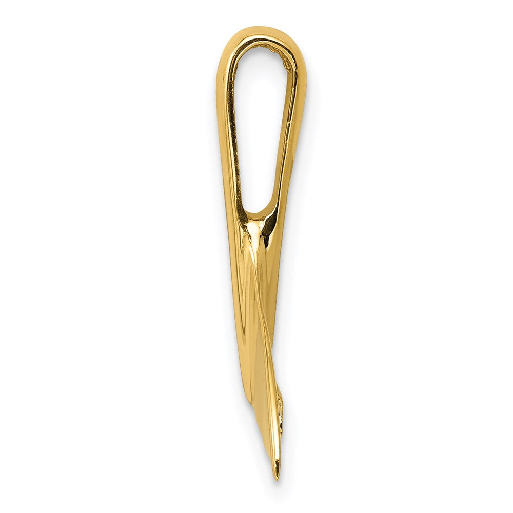 14k Whale Tail Chain Slide