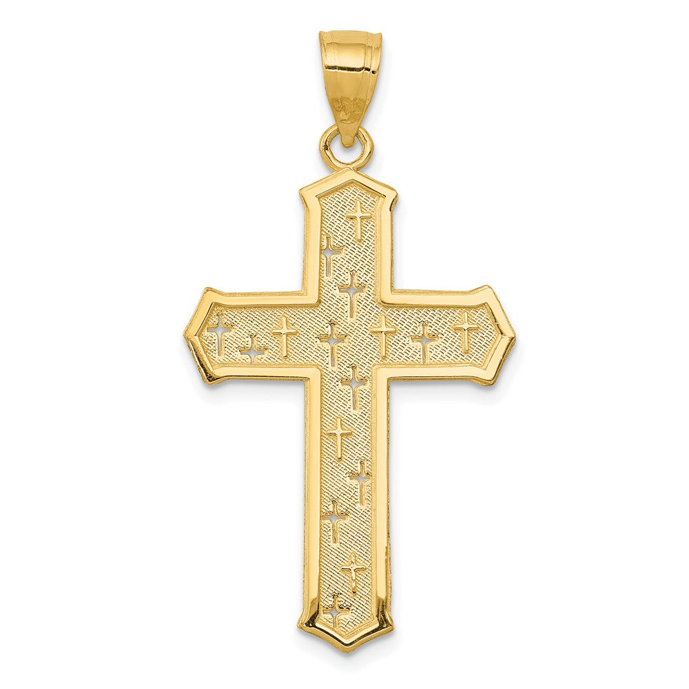 14k Passion Cross Pendant