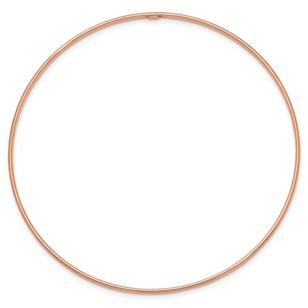 14k 1.5mm Rose Gold Polished Slip-on Bangle Bracelet