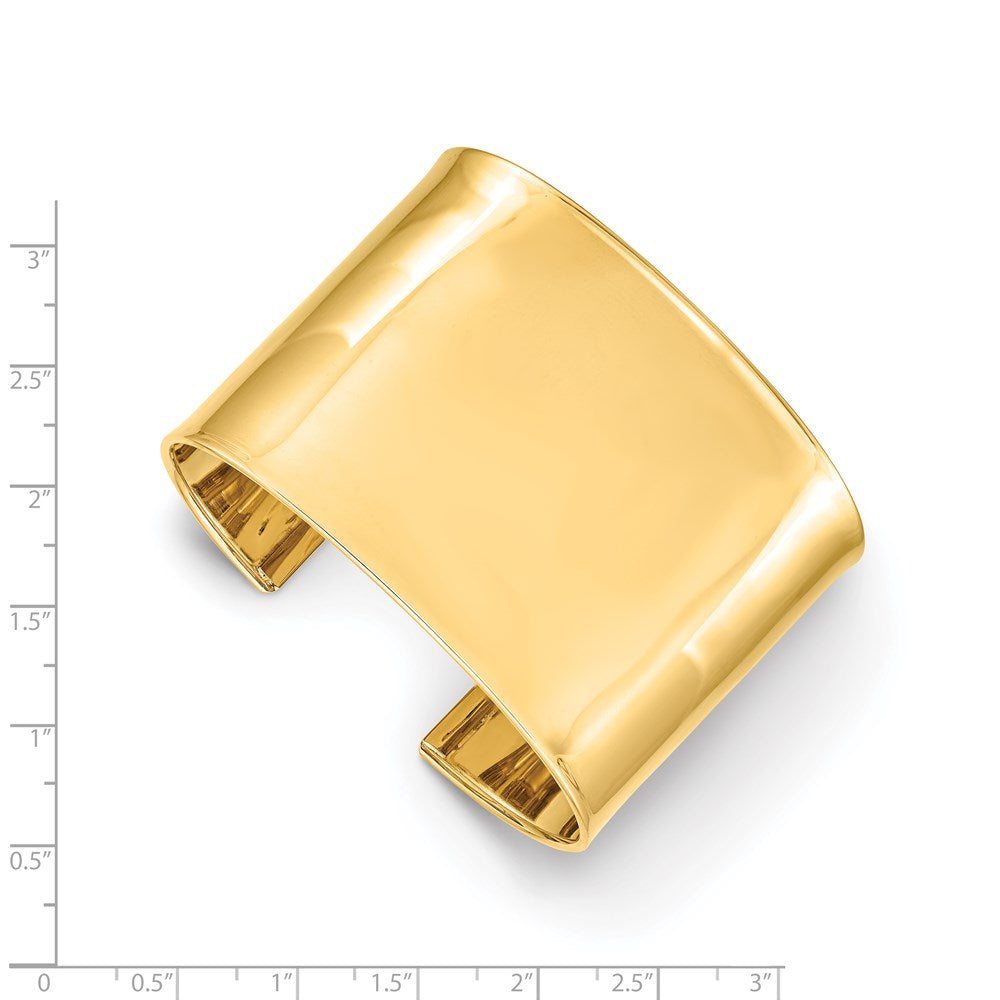 14k 47mm Polished Cuff Bangle