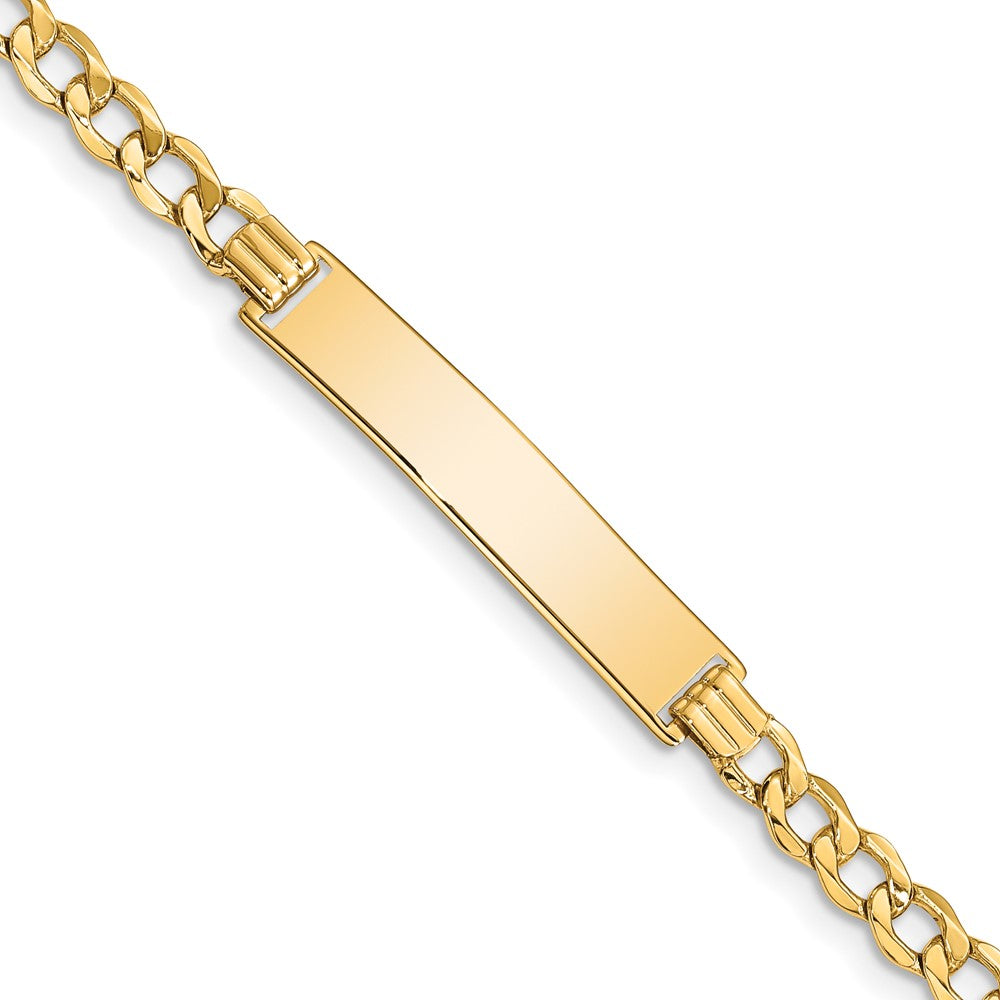 14k Semi-solid Curb Link 6.75mm Id Bracelet