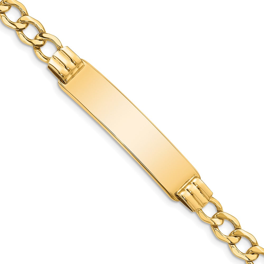 14k Semi-Solid Curb Link 5.9mm ID Bracelet