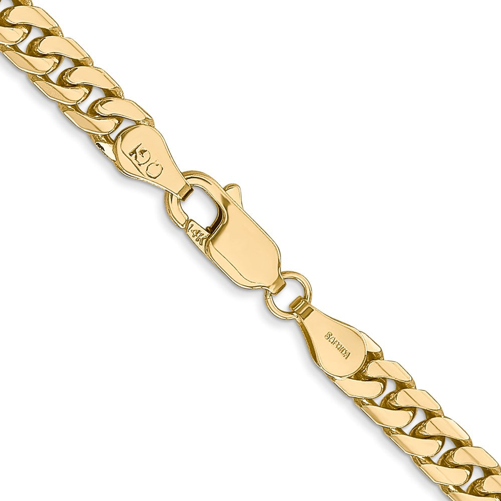 14K 18 inch 4.3mm Solid Miami Cuban Link with Lobster Clasp Chain