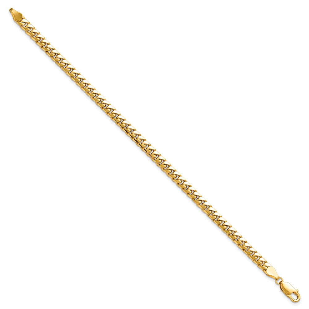 14K 8 inch 4.3mm Solid Miami Cuban Link with Lobster Clasp Bracelet