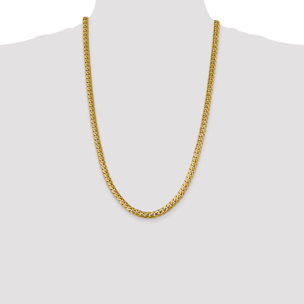 14K 26 inch 6.25mm Solid Miami Cuban Link with Lobster Clasp Chain