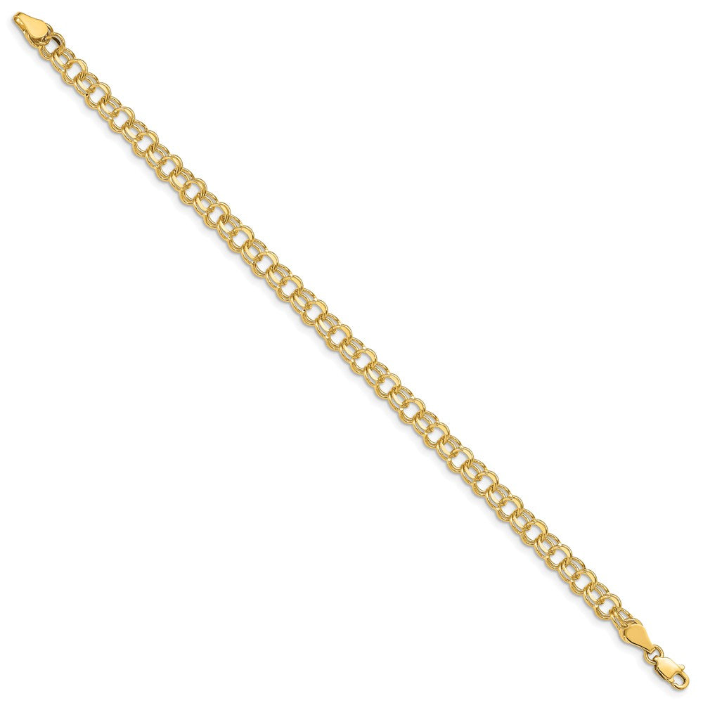 14k Double Link Charm Bracelet