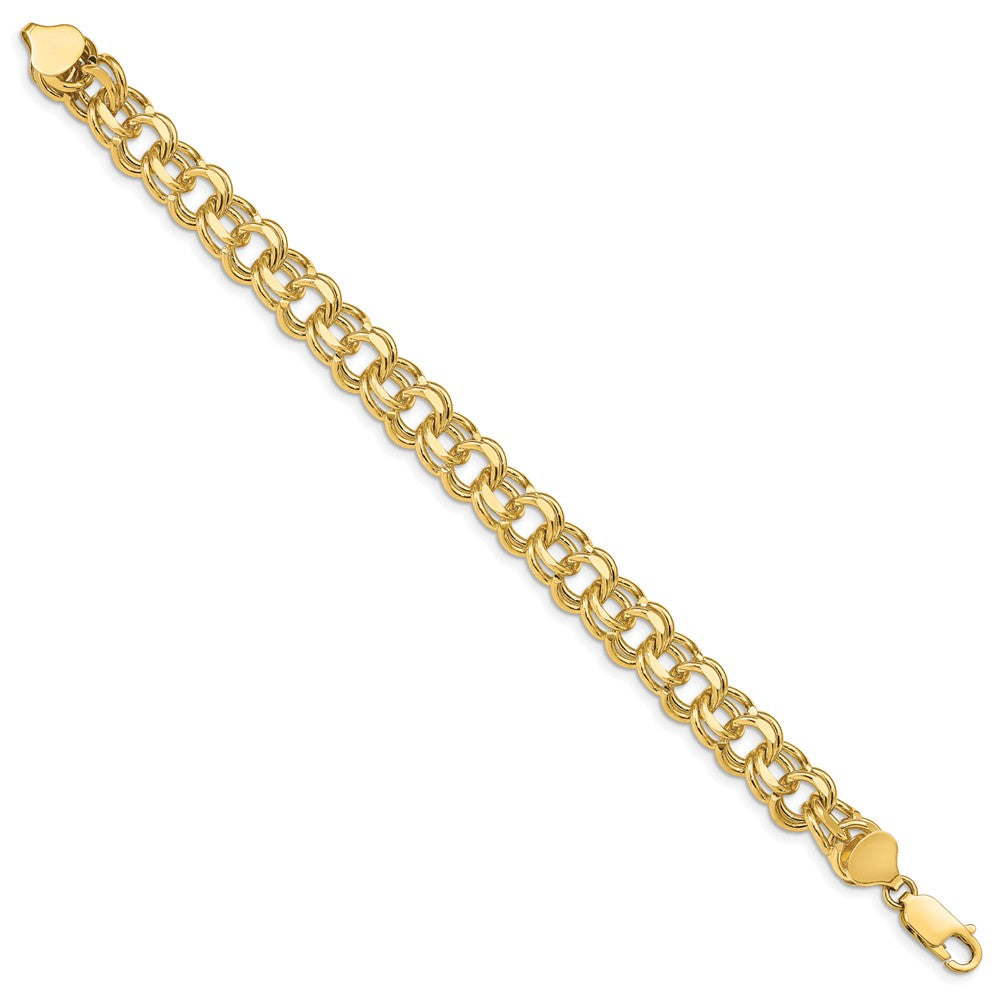 14k Double Link Charm Bracelet