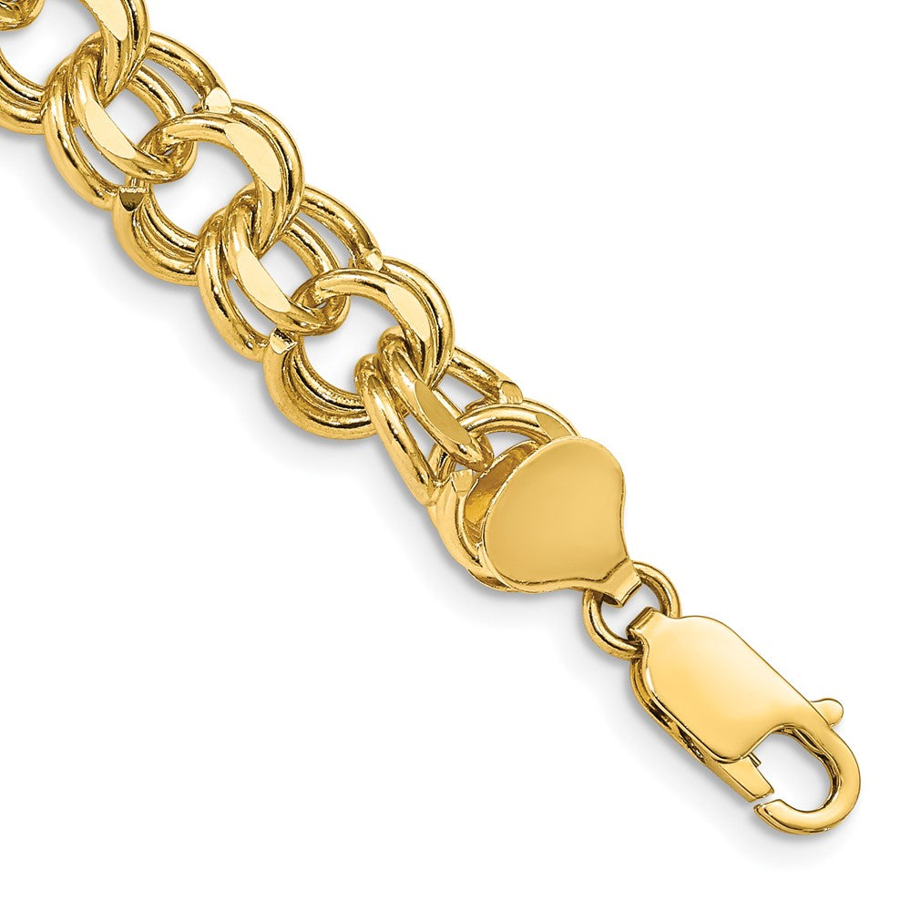 14k Double Link Charm Bracelet