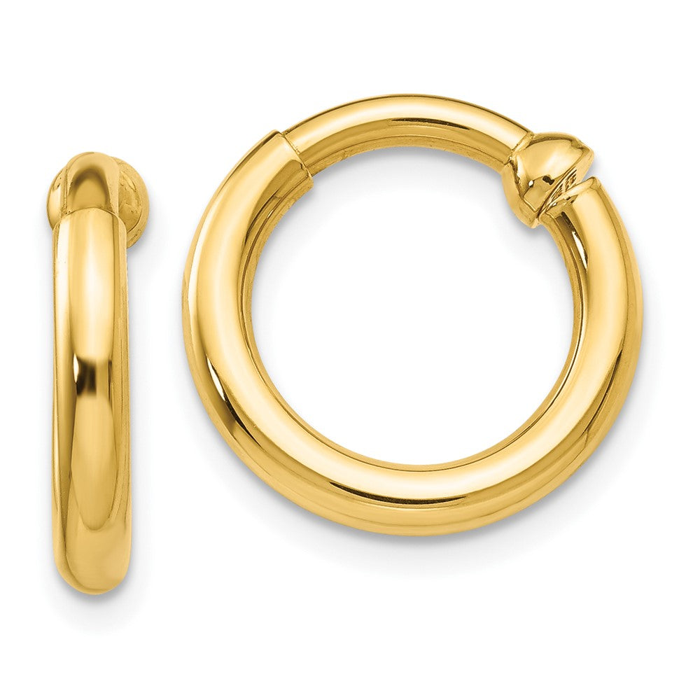 14k Non-Pierced Hoop Earrings