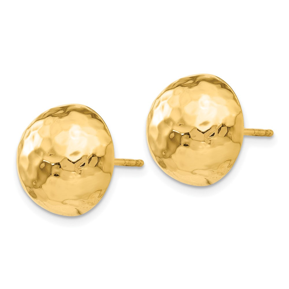 14k Hammered Half Ball Post Earrings