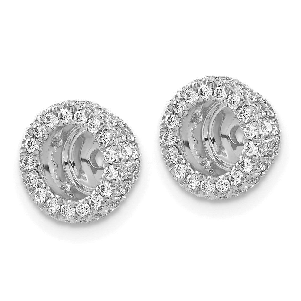 14K White Gold Lab Grown VS/SI FGH Dia Earring Jackets