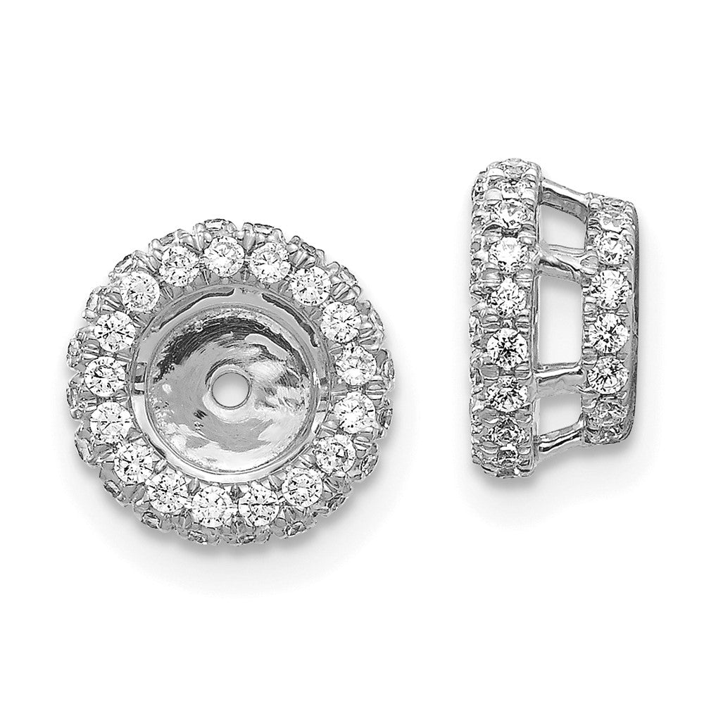 14K White Gold Lab Grown VS/SI FGH Dia Earring Jackets