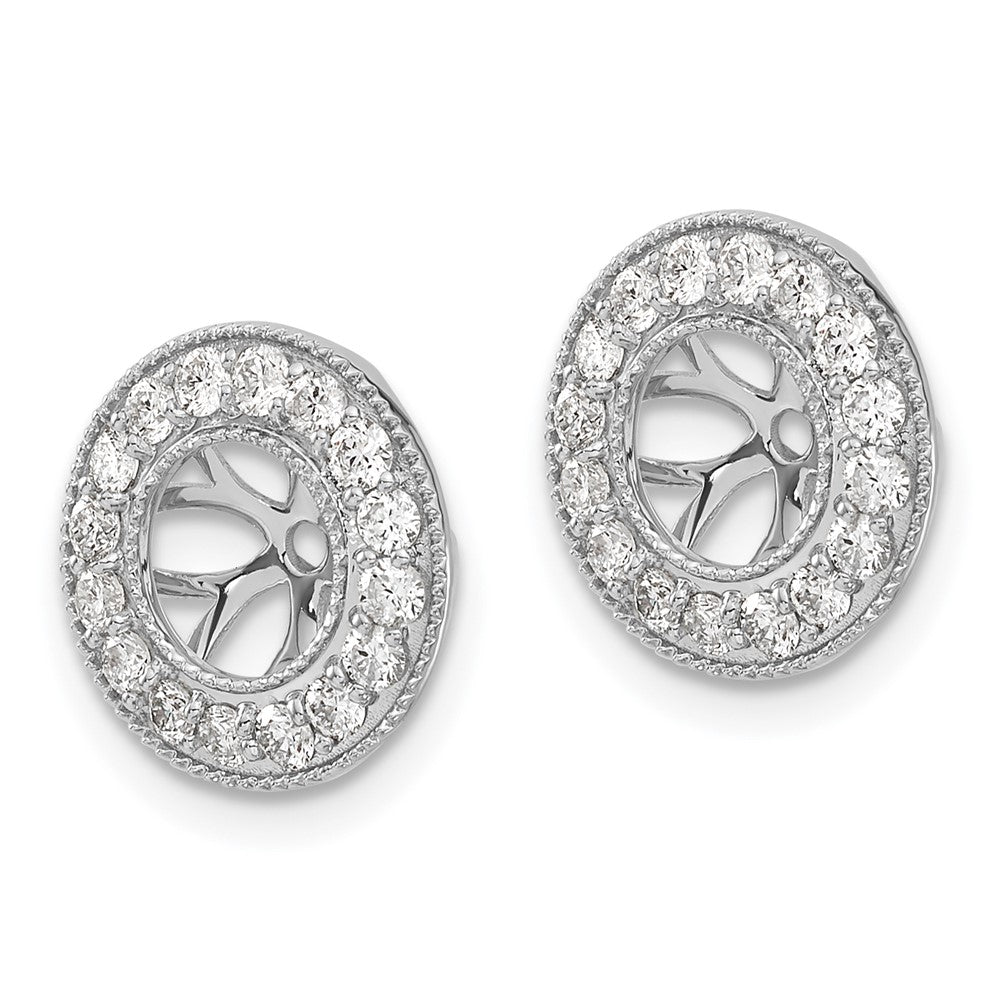 14K White Gold Lab Grown Diamond VS/SI FGH Earring Jackets