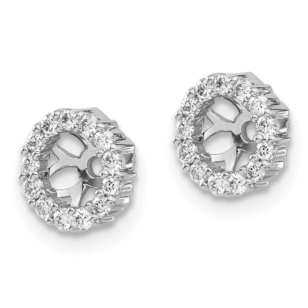 14K White Gold Lab Grown Diamond VS/SI FGH Earring Jackets