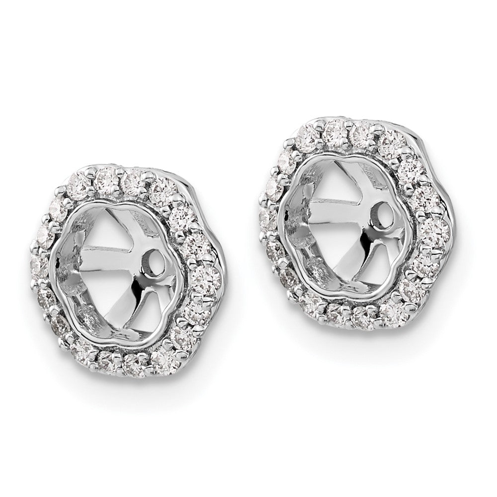 14K White Gold Lab Grown VS/SI FGH Dia Earring Jackets