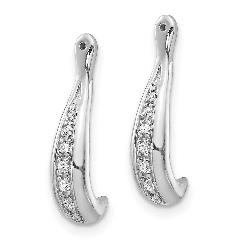 14K White Gold Lab Grown VS/SI FGH Dia Earring Jackets