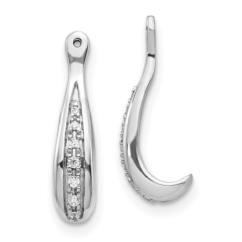 14K White Gold Lab Grown VS/SI FGH Dia Earring Jackets