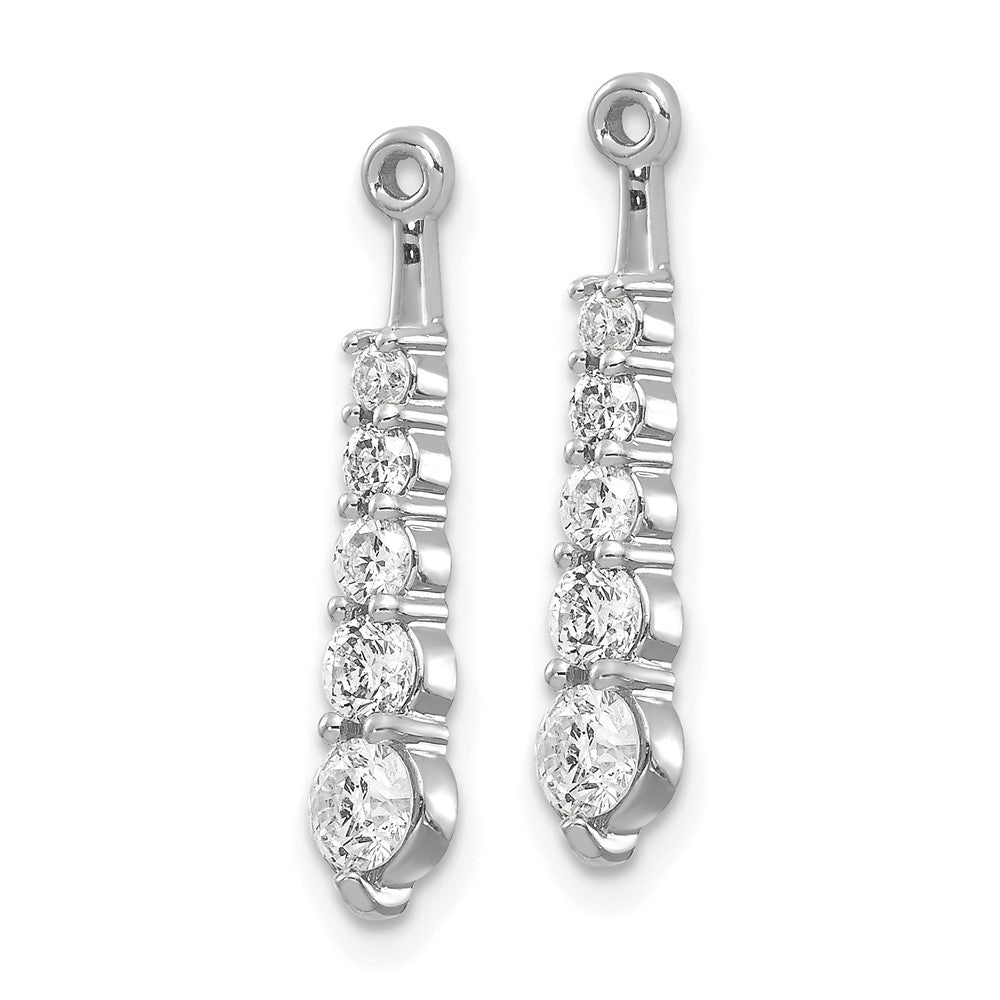 14K White Gold Lab Grown Diamond VS/SI FGH Earring Jackets