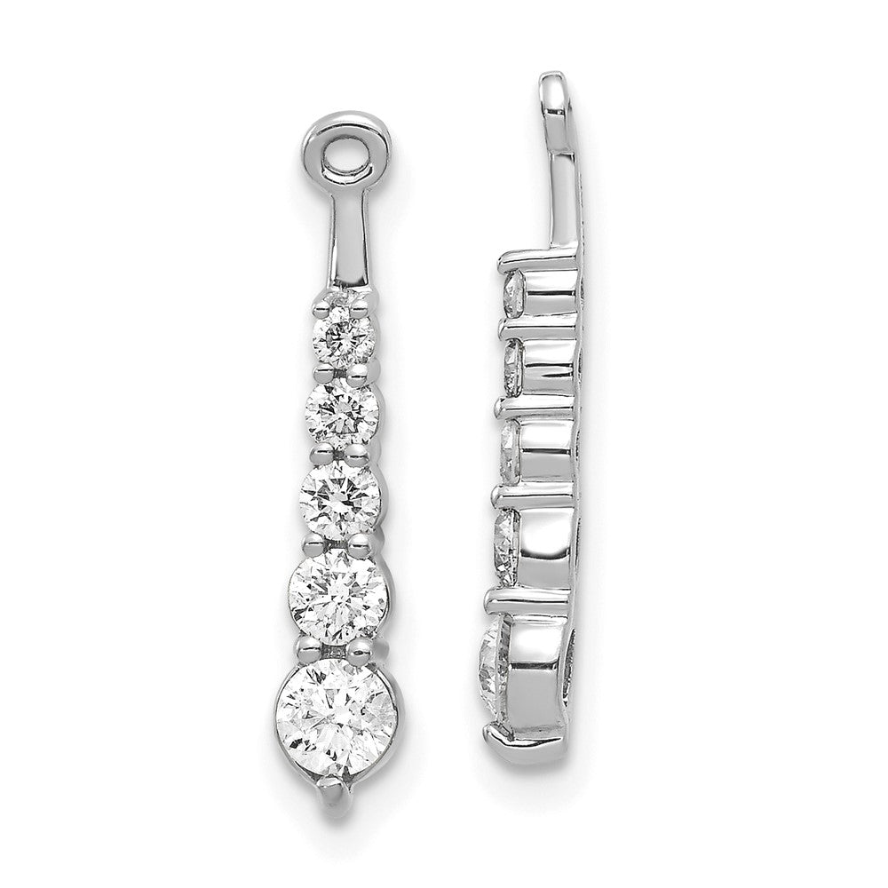 14K White Gold Lab Grown Diamond VS/SI FGH Earring Jackets