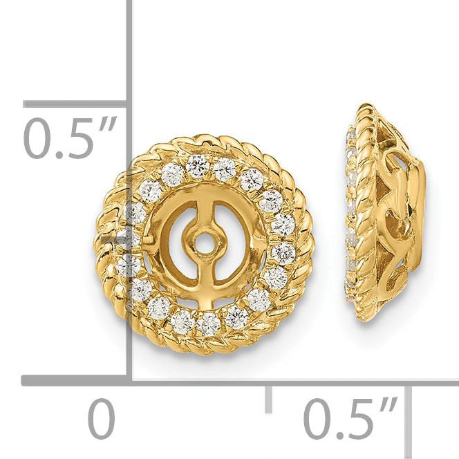 14K Lab Grown VS/SI FGH Dia Earring Jackets