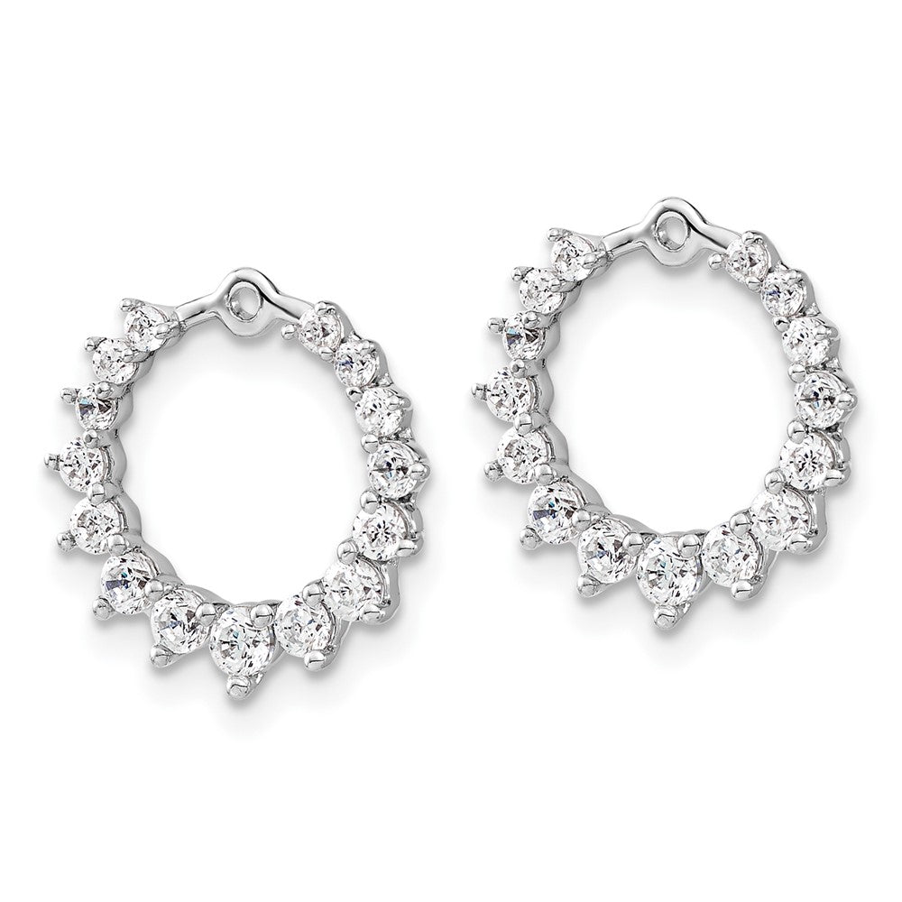 14K White Gold Lab Grown VS/SI FGH Dia Circle Earring Jackets