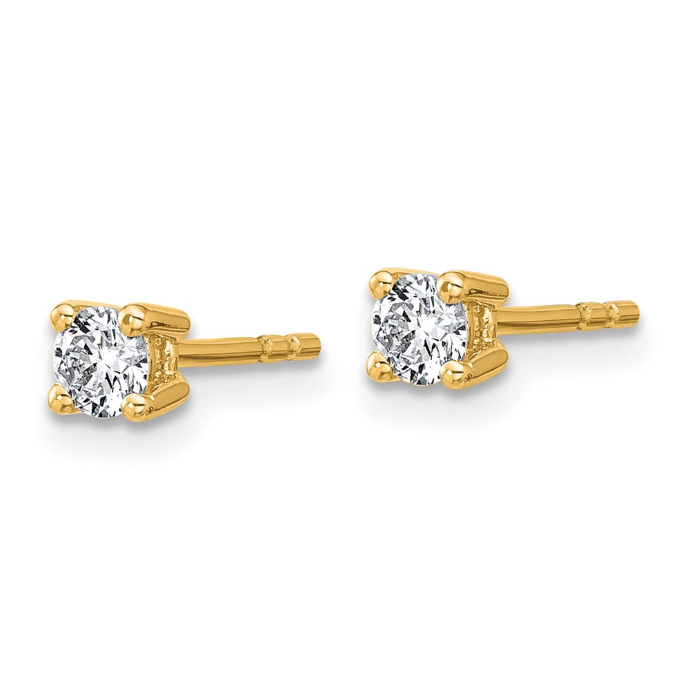 14k 1/3 carat total weight Round Certified VS/SI DEF Lab Grown Diamond 4 Prong Stud Post Earrings