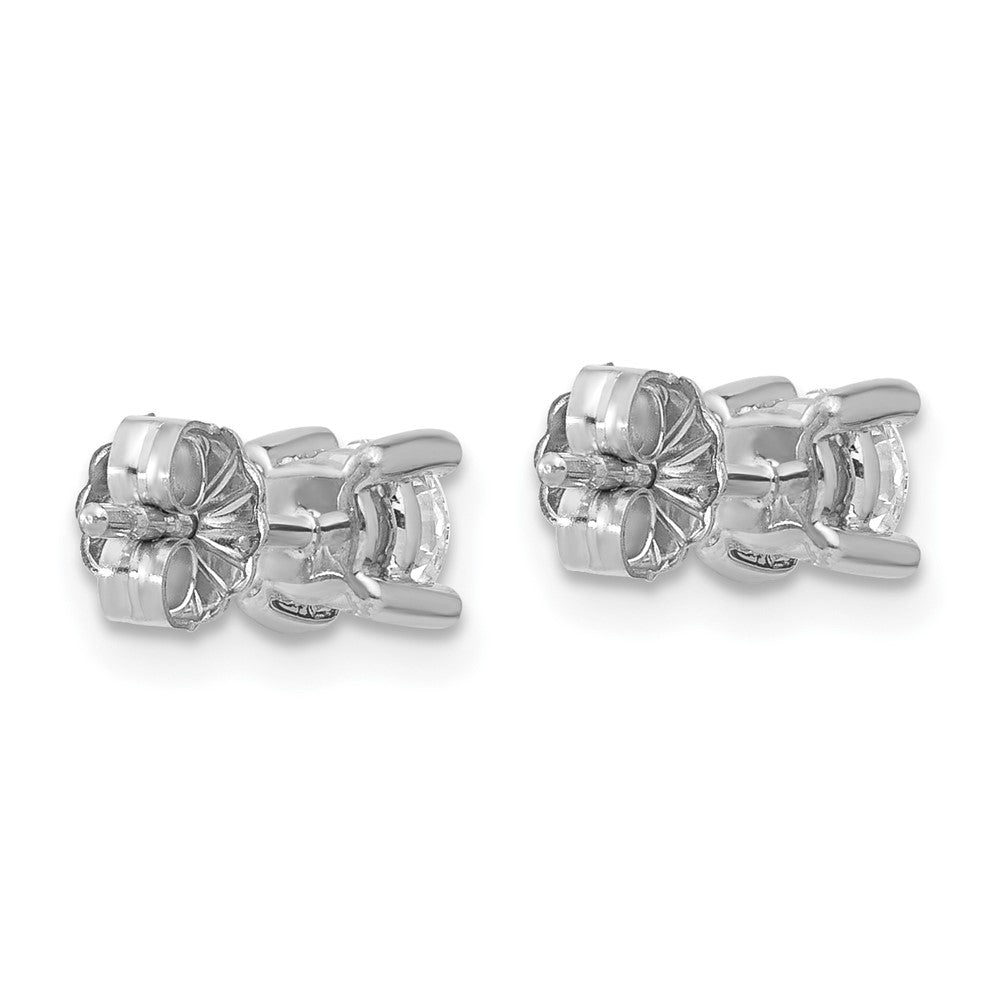 14k White Gold 2/3 carat total weight Round VS/SI DEF Lab Grown Diamond 4 Prong Stud Post Earrings