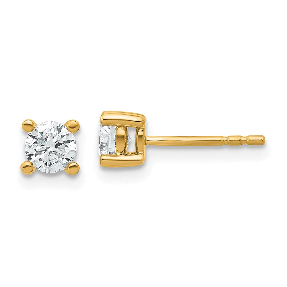 14k 2/3 carat total weight Round Certified VS/SI GH Lab Grown Diamond 4 Prong Stud Post Earrings