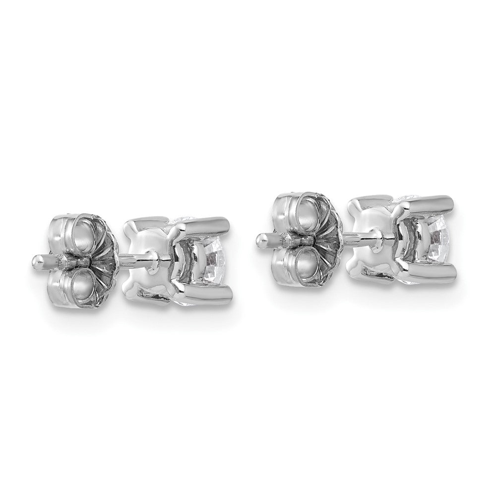 14k White Gold 3/4 carat total weight Round VS/SI DEF Lab Grown Diamond 4 Prong Stud Post Earrings