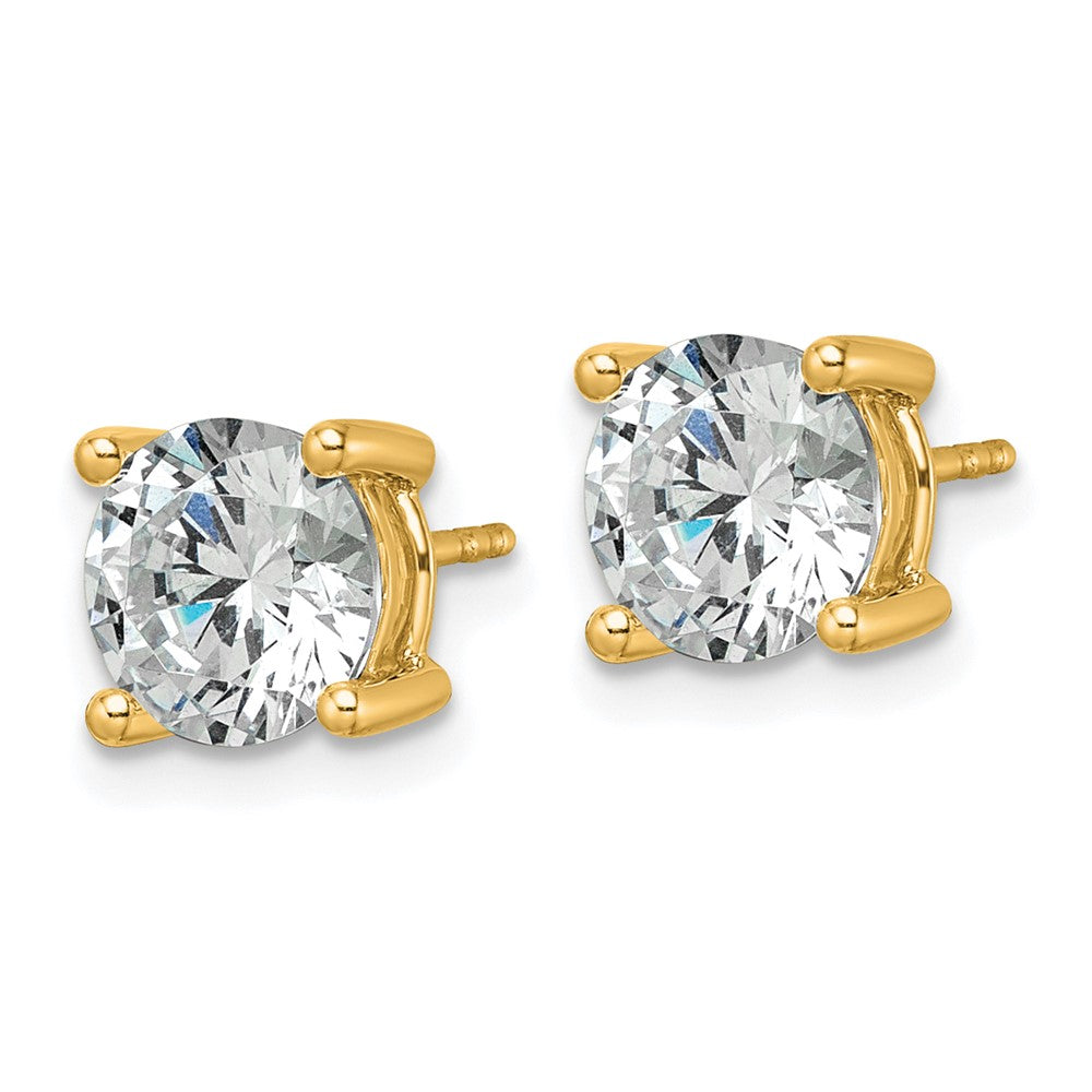 14k 3 carat total weight Round Certified VS/SI GH Lab Grown Diamond 4 Prong Stud Post Earrings